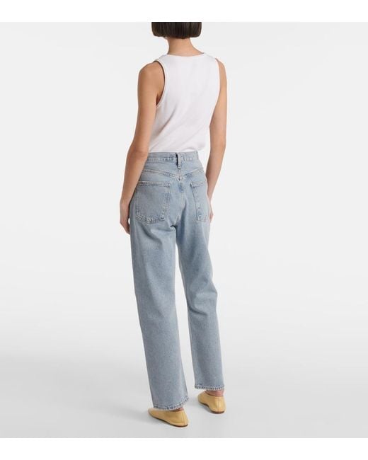 Agolde Blue 90S Pinch Waist Straight Jeans