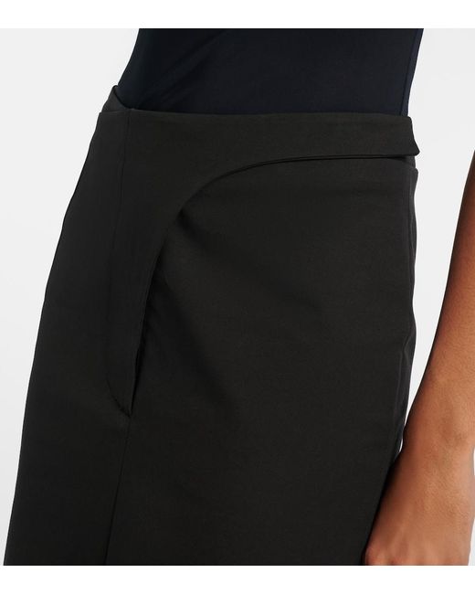 Sportmax Black Velo Cotton Pencil Skirt