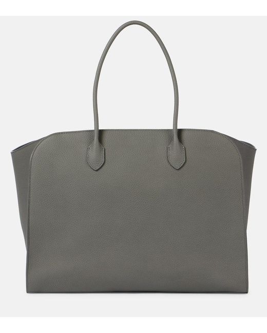 The Row Black Marlo 17 Leather Tote Bag