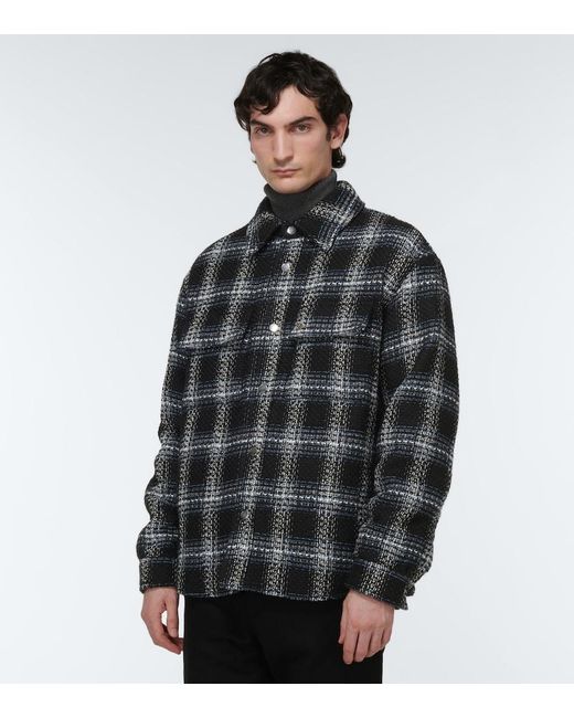 Amiri Black Checked Overshirt for men