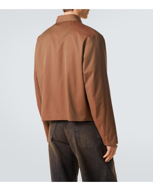 Our Legacy Brown Mini Virgin Wool Jacket for men