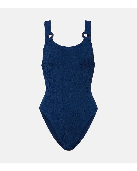 Hunza G Blue Domino Swimsuit
