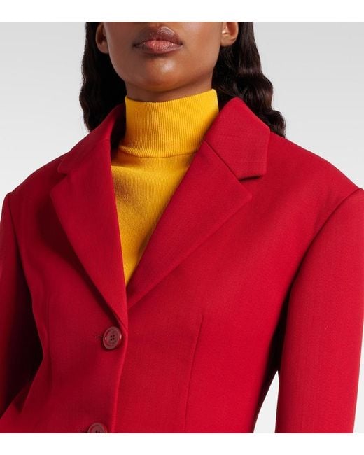 Loewe Red Wool-Blend Blazer