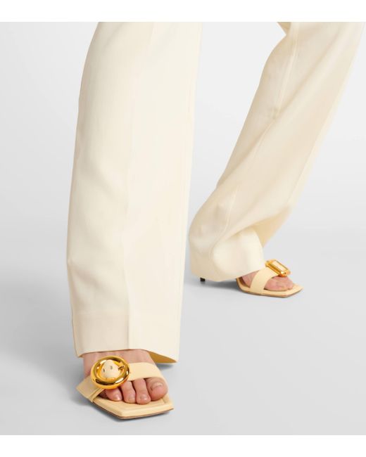 Pantalon droit Aurelia en crepe Asceno en coloris Natural