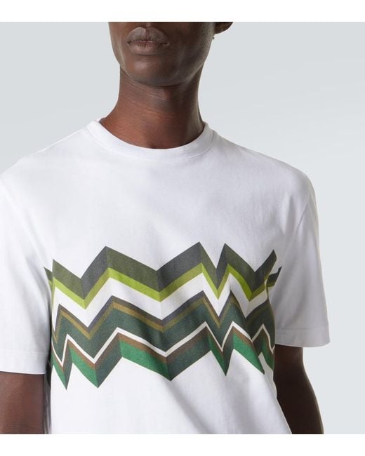Missoni T-Shirt Aus Baumwolle in White für Herren