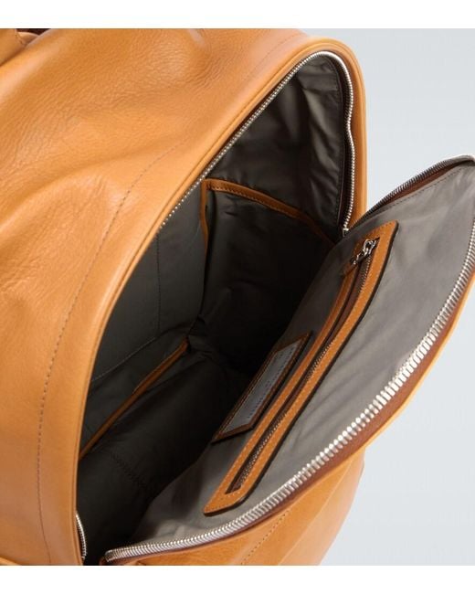 Brunello Cucinelli Natural Leather Backpack for men