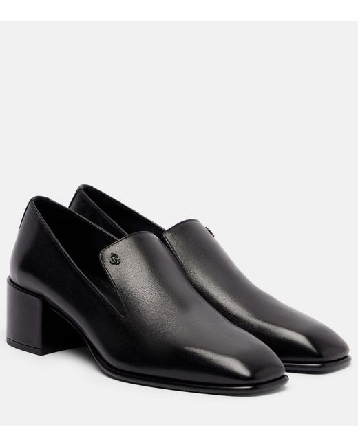 Jimmy Choo Black Pumps Eliot Slippers 45 Aus Leder