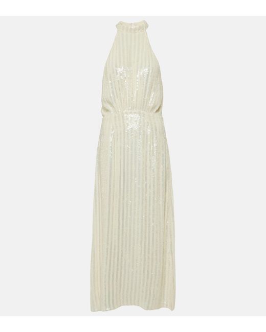 Robe midi de mariee Vivienne a sequins Rixo en coloris White