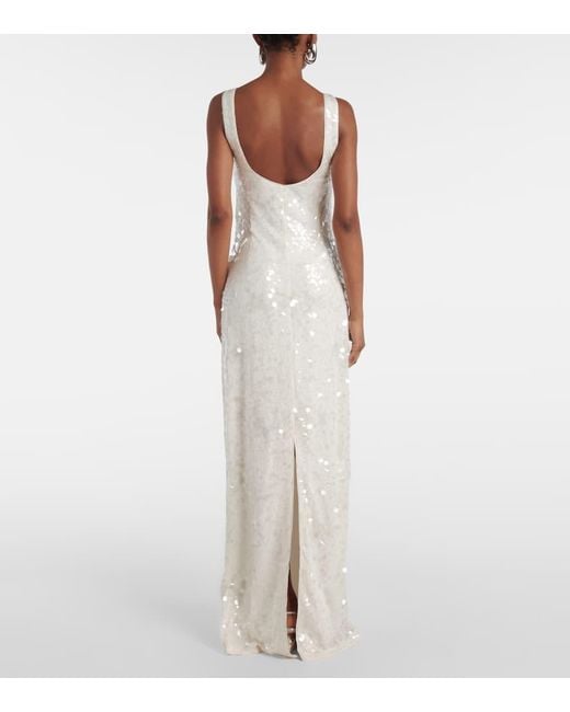 Vestido De Coctel Bex Con Lentejuelas Jonathan Simkhai de color White