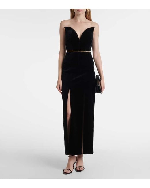 Roland Mouret Black Top Aus Samt