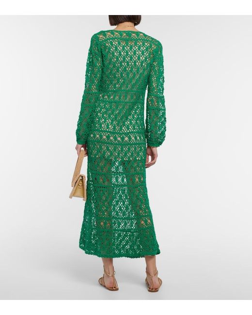 Robe Longue En Crochet De Coton Anna Kosturova en coloris Green