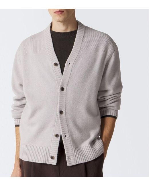 Lisa Yang Gray Fenris Cashmere Cardigan for men