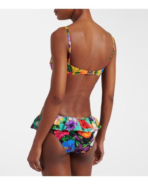 Dolce & Gabbana White Floral Bikini