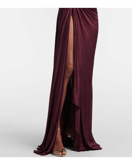 Costarellos Purple Verzierte Robe Milia