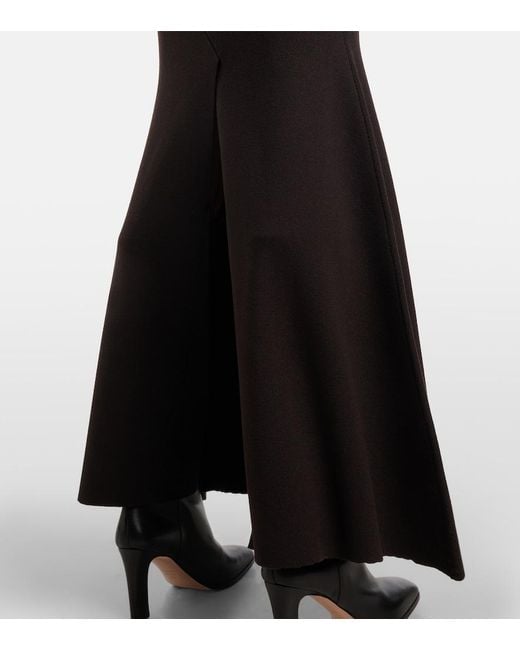 Tom Ford Black Turtleneck Knitted Wool-Blend Dress