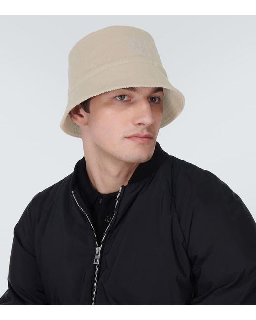 Cappello da pescatore Anagram in velluto di Loewe in Natural da Uomo