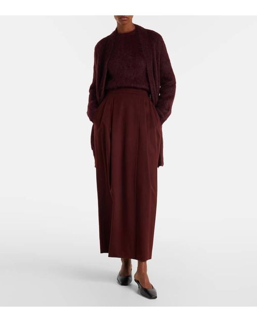 Max Mara Red Bleistiftrock Zattera Aus Wolle