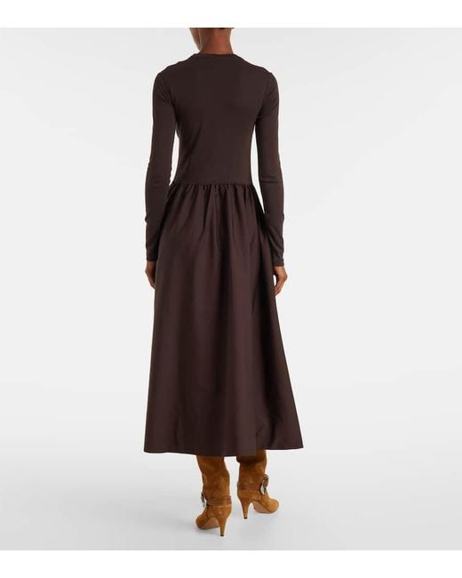 Polo Ralph Lauren Brown Cotton Midi Dress
