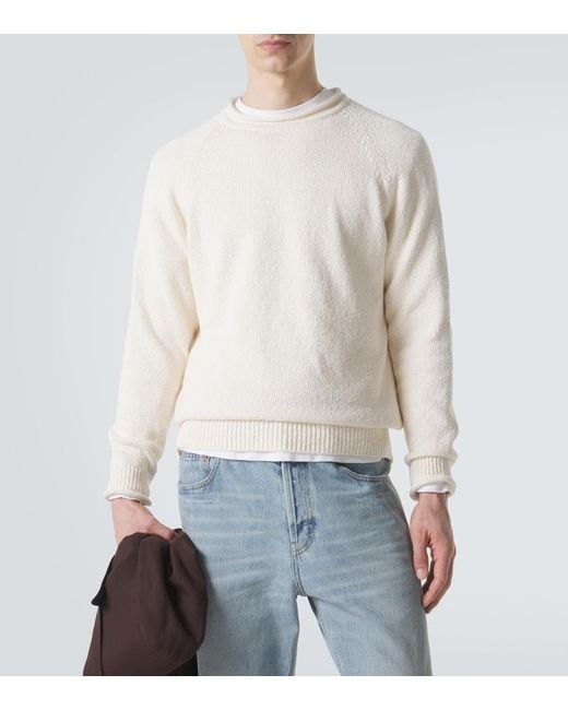 Umit Benan White Ricky Cotton Sweater for men