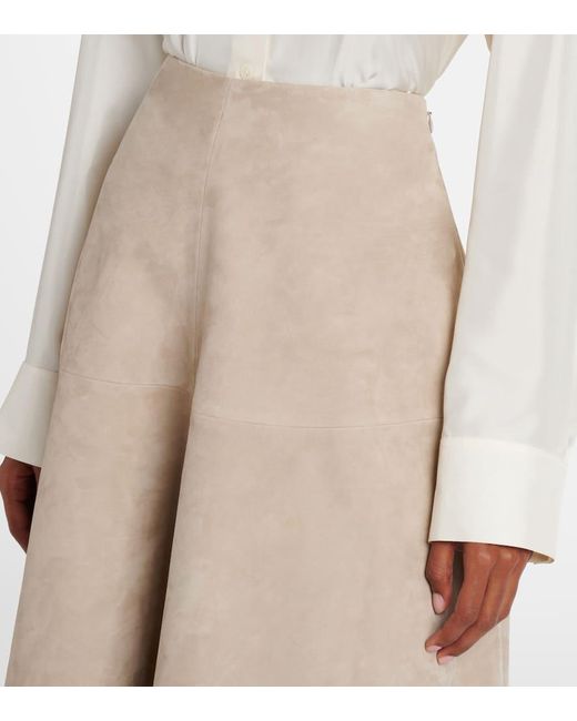 Jupe Longue Varda En Daim Altuzarra en coloris Natural