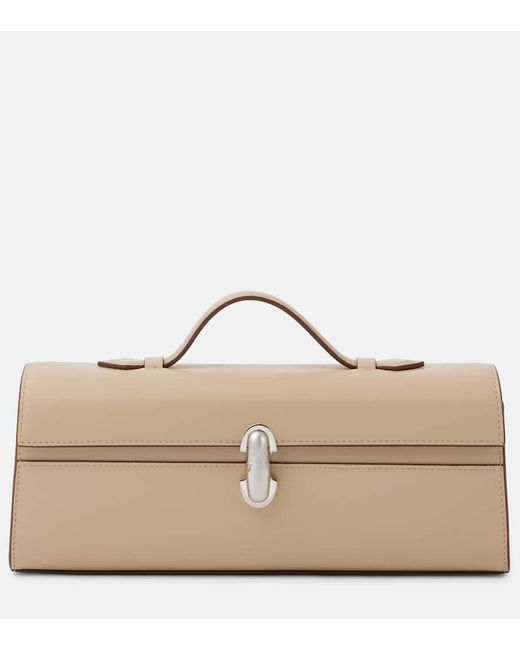 SAVETTE Natural Tote Symmetry Pochette Slim Aus Leder