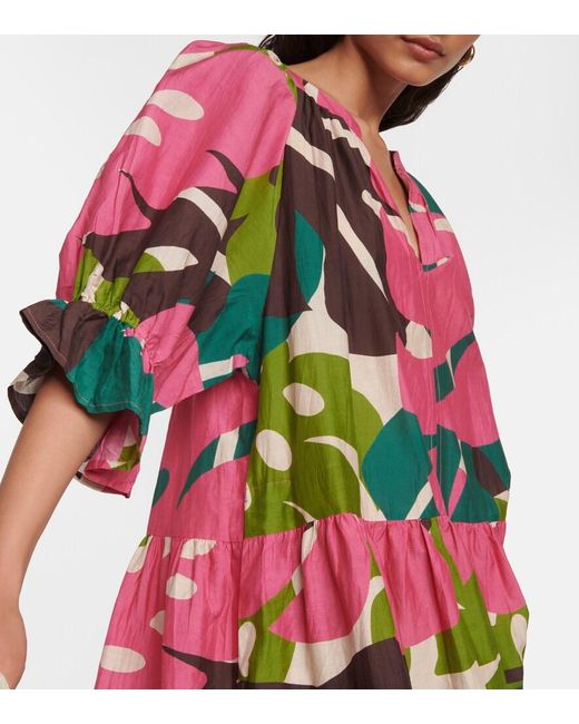 Velvet Pink Tracy Cotton And Silk Minidress