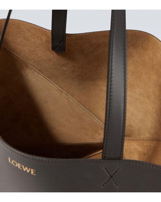 Loewe Black Puzzle Fold Xl Leather Tote Bag for men