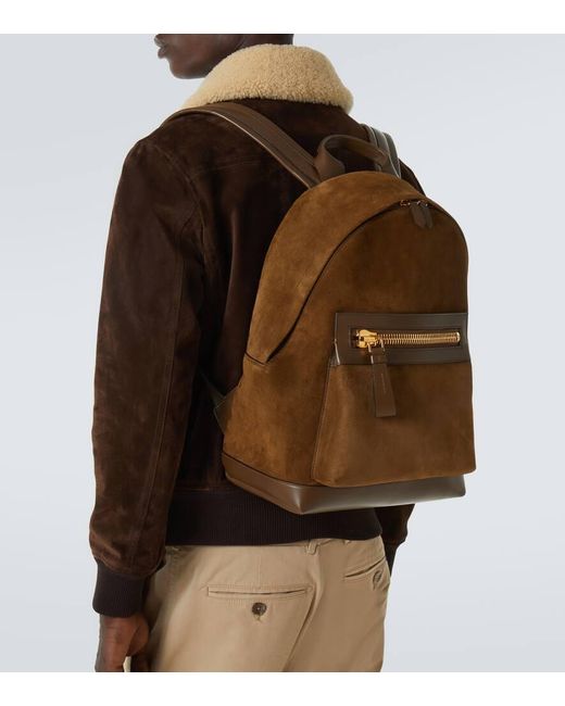 Mochila Buckley De Ante Con Piel Tom Ford de hombre de color Brown