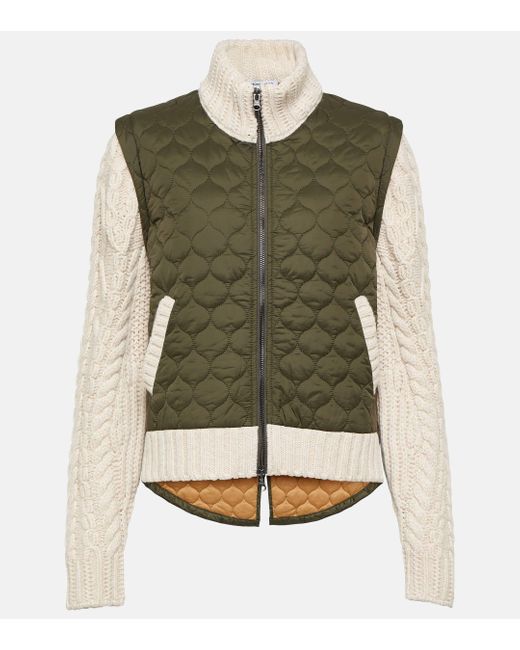 Veronica Beard Green Patra Quilted Nylon And Wool-blend Jacket