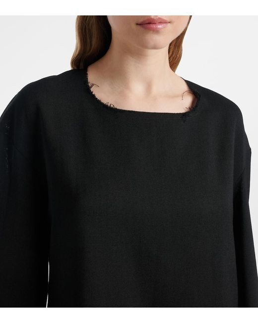 The Row Black Cattaleya Wool Top