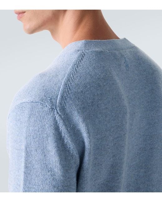 J.W. Anderson Blue Wool And Cashmere Cardigan for men