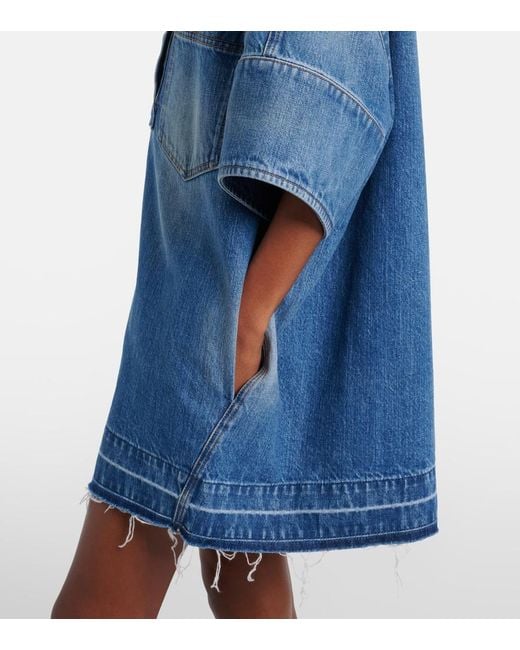 Givenchy Blue Oversized Polo Denim Minidress