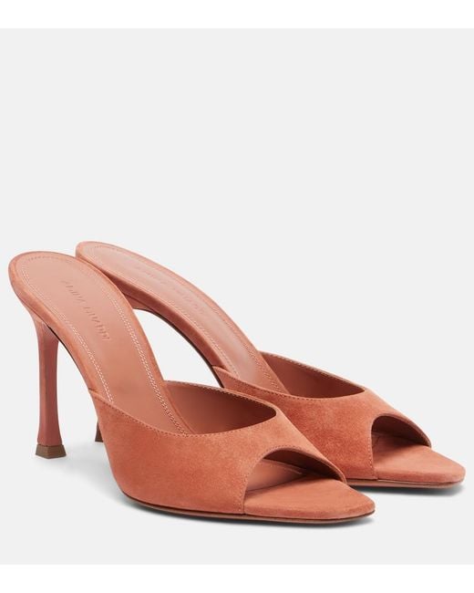AMINA MUADDI Brown Alexa Suede Mules