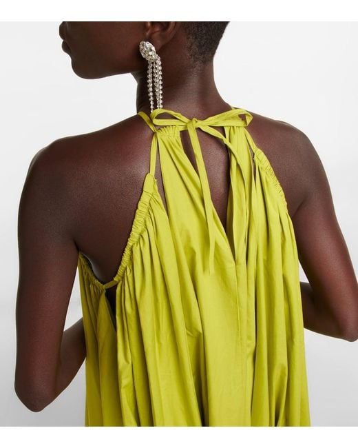Robe Longue En Coton Oscar de la Renta en coloris Yellow
