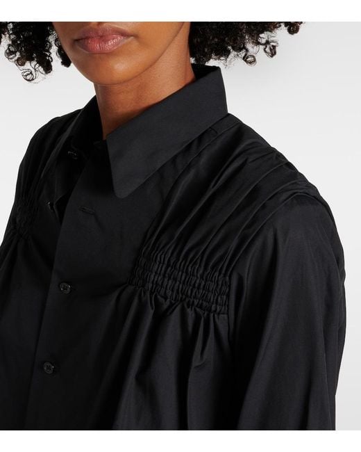 Noir Kei Ninomiya Black Shirred Cotton Shirt