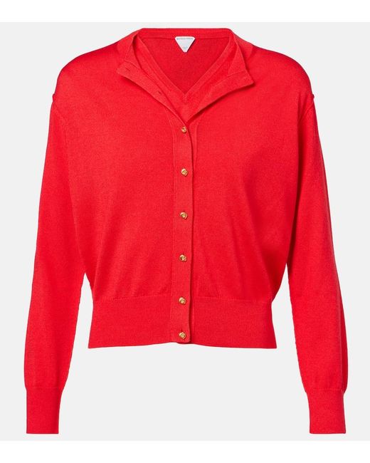 Bottega Veneta Red Knot Sweater Vest And Cardigan Set