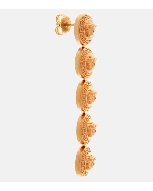 Orecchini pendenti Tribute Medusa di Versace in Orange