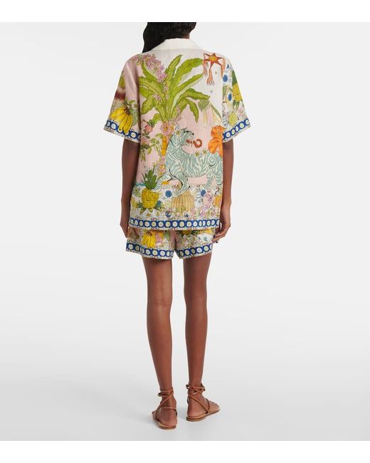 ALÉMAIS Metallic Hazel Printed Linen Shirt