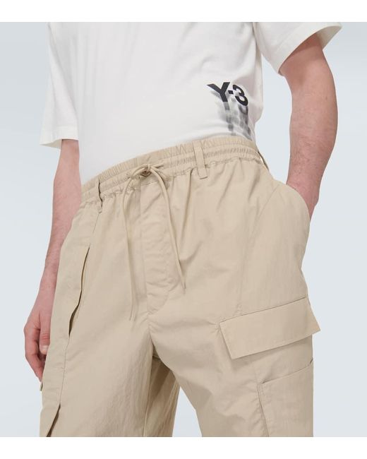 Pantaloni cargo in nylon di Y-3 in Natural da Uomo