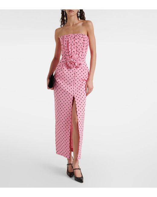 Vestido de fiesta de georgette de seda Alessandra Rich de color Pink