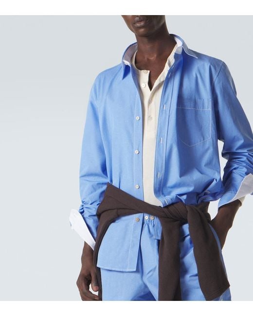 Wales Bonner Blue Atlantic Cotton Shirt for men