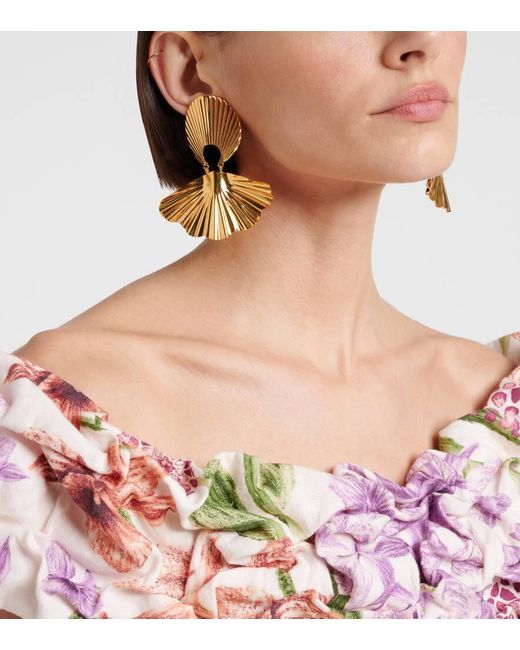 Pendientes Nerissa Chapado En Oro Jennifer Behr de color Metallic