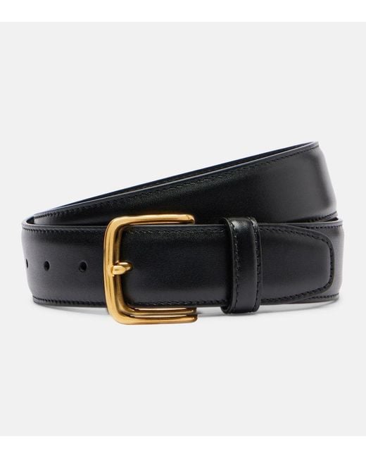 The Row Black Classic Leather Belt