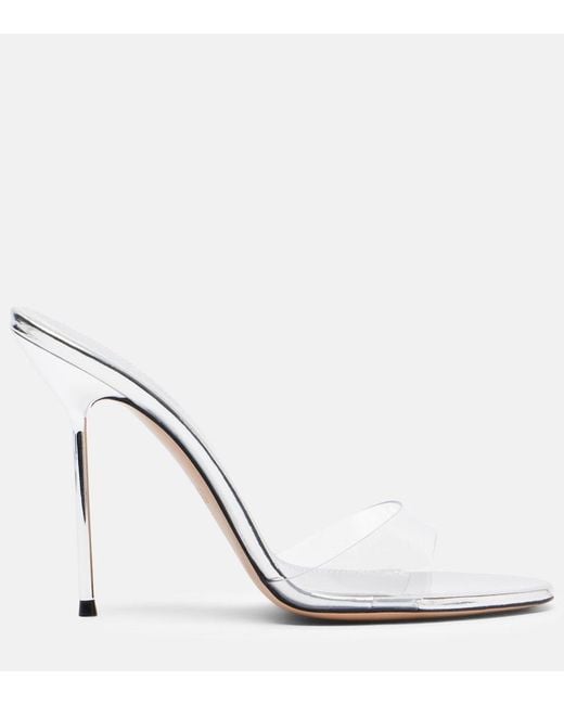 Paris Texas White Lidia 105 Patent Leather Mules