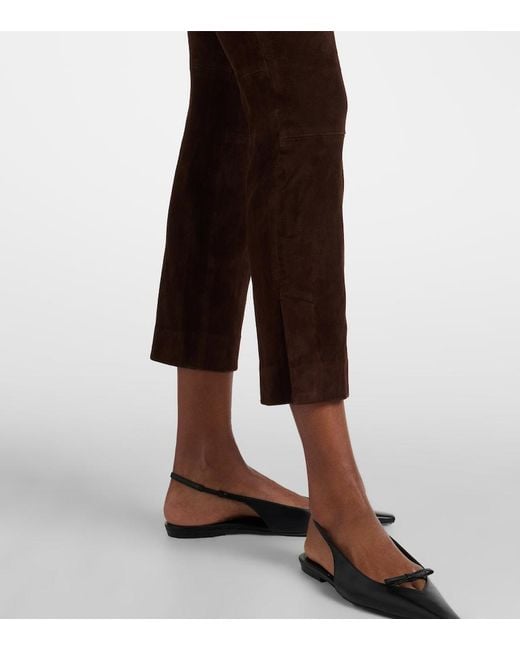 Vince Brown Suede Slim Pants