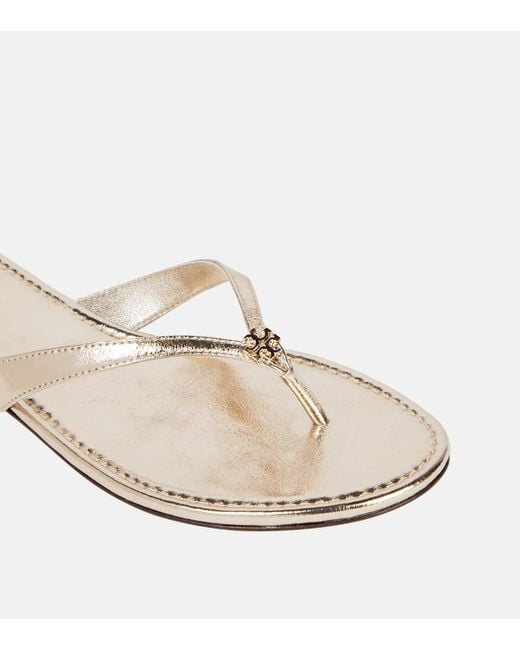 Tory Burch Natural Sandalen Aus-Leder