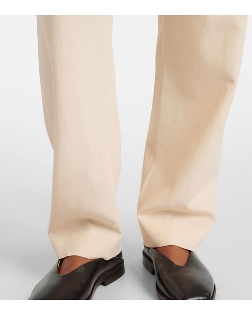 Lemaire Natural Wool-Blend Gabardine Tapered Pants
