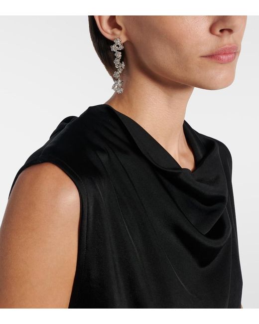 Jil Sander Metallic Ohrringe Mit Kristallen