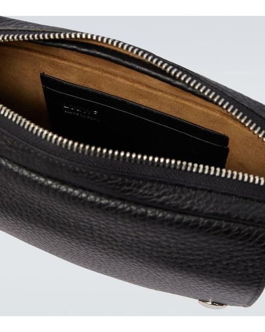 Loewe Black Pebble Small Leather Shoulder Bag for men