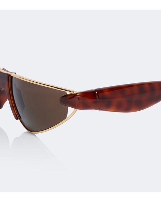 Bottega Veneta Brown Prisma Cat-Eye Sunglasses